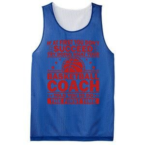 Funny Basketball Coaching Team Player Sports Meaningful Gift Mesh Reversible Basketball Jersey Tank