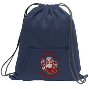 Fueled By Christmas Cheer And Female Rage Feminist Xmas Sweatshirt Cinch Pack Bag