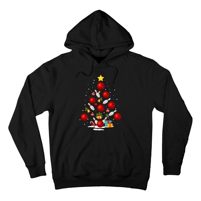 Funny Bowling Christmas Tree Lights Xmas Gifts Hoodie