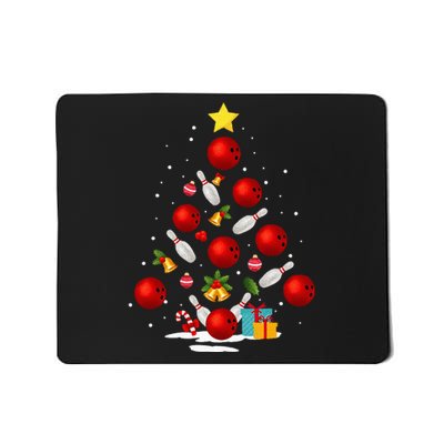 Funny Bowling Christmas Tree Lights Xmas Gifts Mousepad