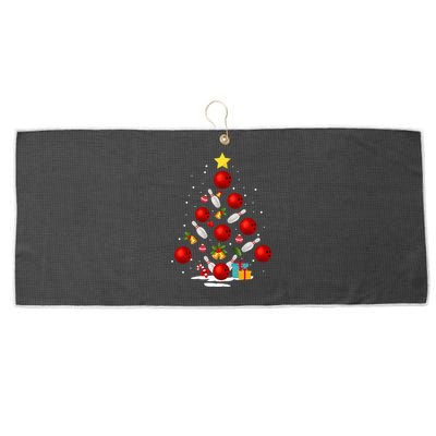 Funny Bowling Christmas Tree Lights Xmas Gifts Large Microfiber Waffle Golf Towel