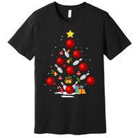 Funny Bowling Christmas Tree Lights Xmas Gifts Premium T-Shirt