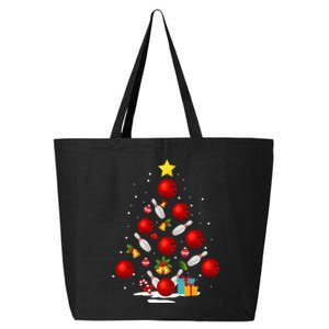 Funny Bowling Christmas Tree Lights Xmas Gifts 25L Jumbo Tote