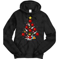 Funny Bowling Christmas Tree Lights Xmas Gifts Tie Dye Hoodie