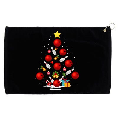 Funny Bowling Christmas Tree Lights Xmas Gifts Grommeted Golf Towel