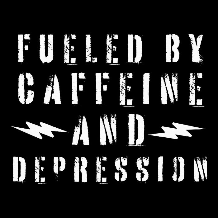 Fueled By Caffeine And Depression 7-Panel Snapback Hat
