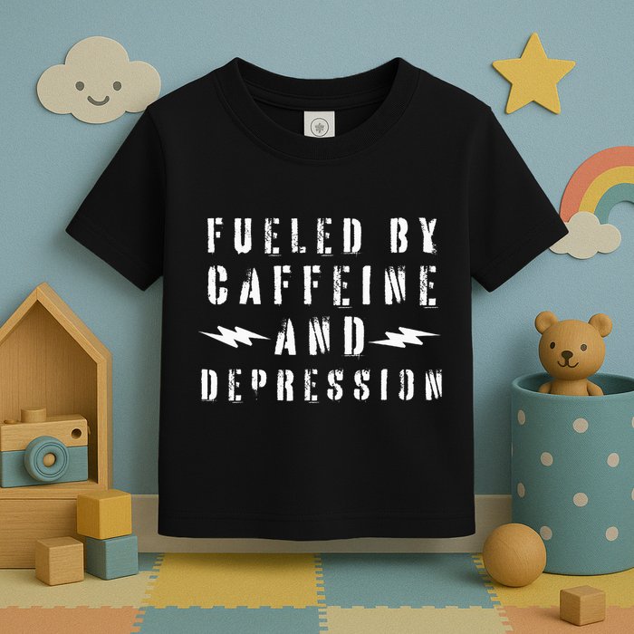 Fueled By Caffeine And Depression Toddler T-Shirt