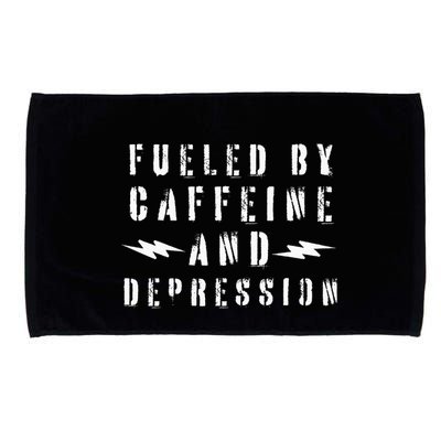 Fueled By Caffeine And Depression Microfiber Hand Towel