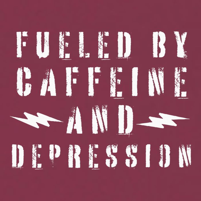 Fueled By Caffeine And Depression 16oz Travel Tumbler