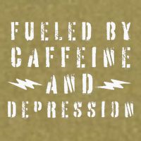 Fueled By Caffeine And Depression Garment-Dyed Women's Muscle Tee