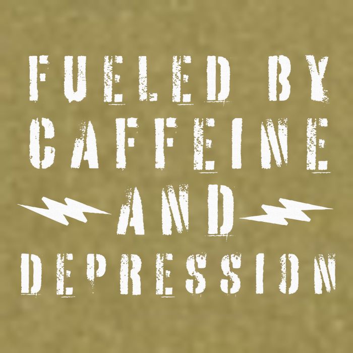 Fueled By Caffeine And Depression Garment-Dyed Women's Muscle Tee