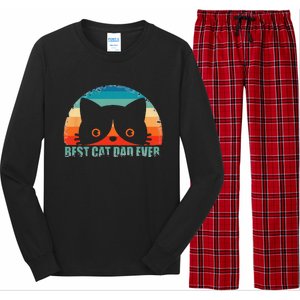 Funny Best Cat Dad Fathers Day Gift From Wife Son Daughter Long Sleeve Pajama Set