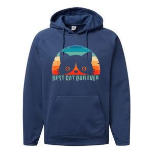 Funny Best Cat Dad Fathers Day Gift From Wife Son Daughter Performance Fleece Hoodie