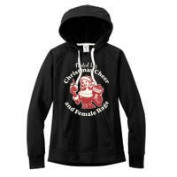 Fueled By Christmas Cheer And Female Rage Patriarchy Women's Fleece Hoodie