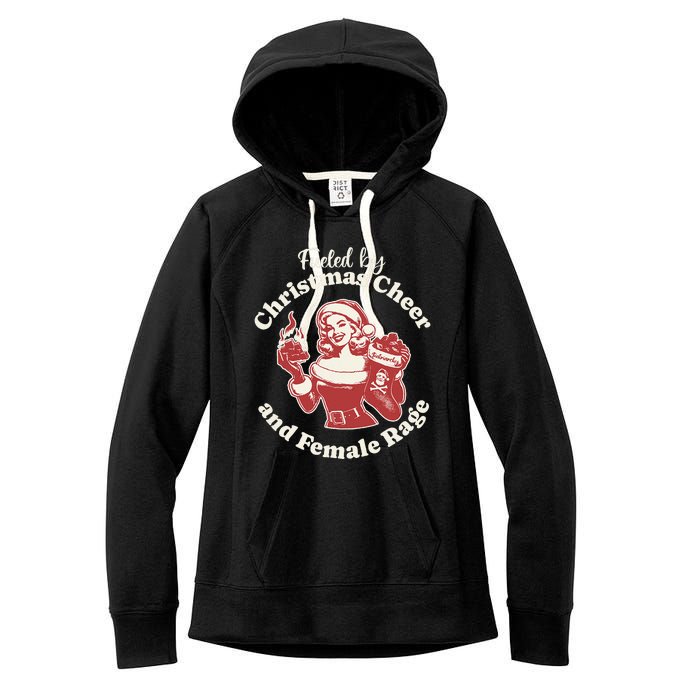 Fueled By Christmas Cheer And Female Rage Patriarchy Women's Fleece Hoodie