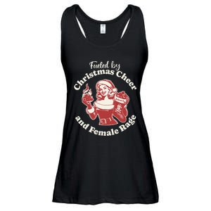 Fueled By Christmas Cheer And Female Rage Patriarchy Ladies Essential Flowy Tank