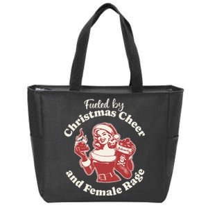 Fueled By Christmas Cheer And Female Rage Patriarchy Zip Tote Bag