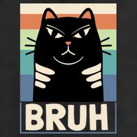 Funny Black Cat Meme Cool Comfort Performance Bucket Hat