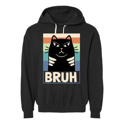 Funny Black Cat Meme Garment-Dyed Fleece Hoodie