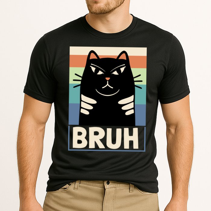 Funny Black Cat Meme Cooling Performance Crew T-Shirt