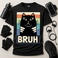 Funny Black Cat Meme Cooling Performance Crew T-Shirt