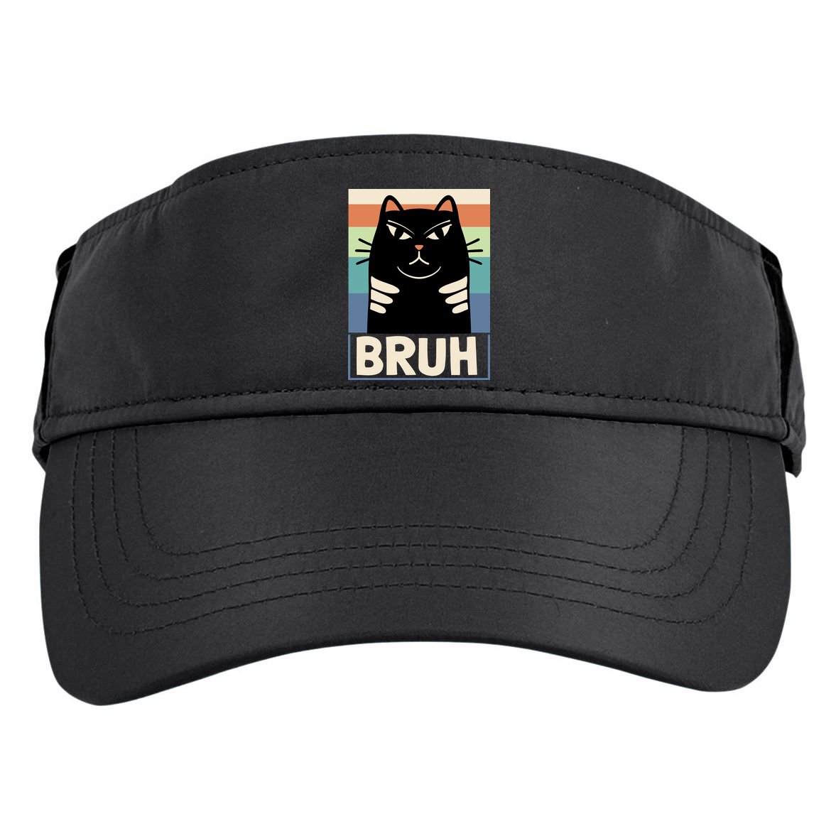 Funny Black Cat Meme Adult Drive Performance Visor