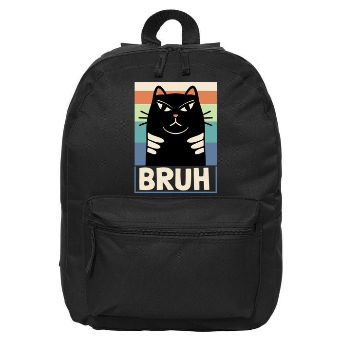 Funny Black Cat Meme 16 in Basic Backpack