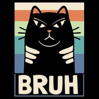 Funny Black Cat Meme 16 in Basic Backpack