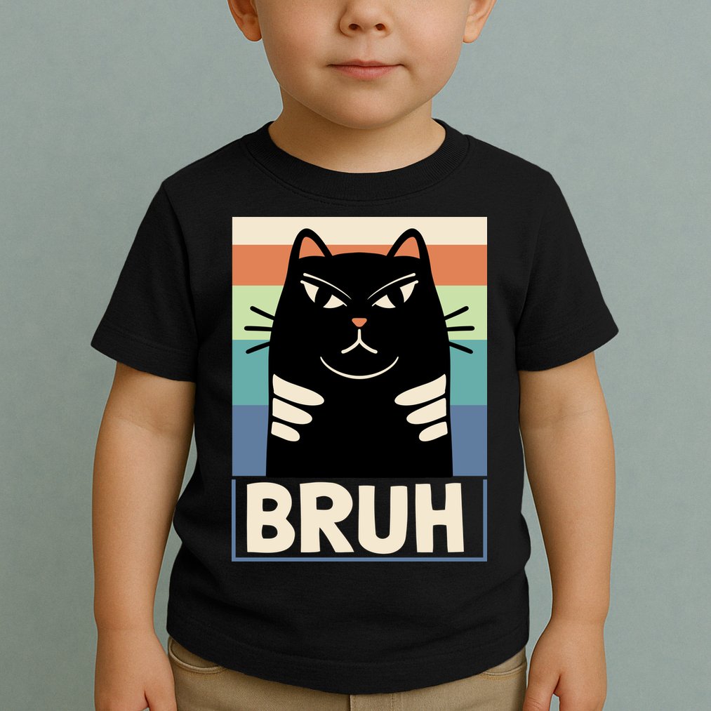 Funny Black Cat Meme Toddler T-Shirt