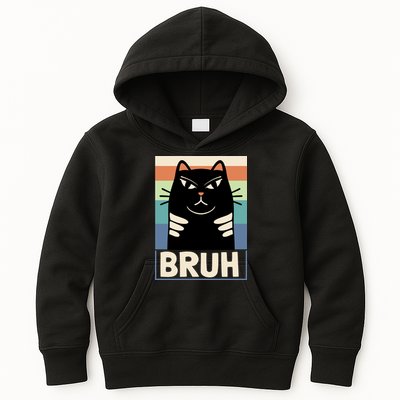 Funny Black Cat Meme Kids Hoodie