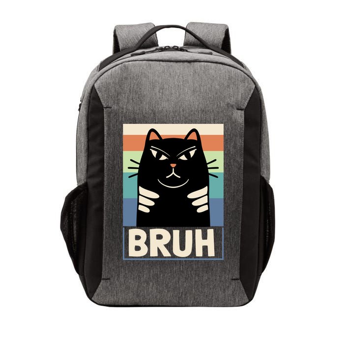 Funny Black Cat Meme Vector Backpack