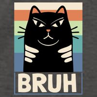 Funny Black Cat Meme Vector Backpack
