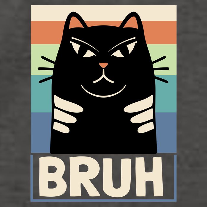 Funny Black Cat Meme Vector Backpack