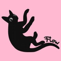Flow Black Cat Magnet