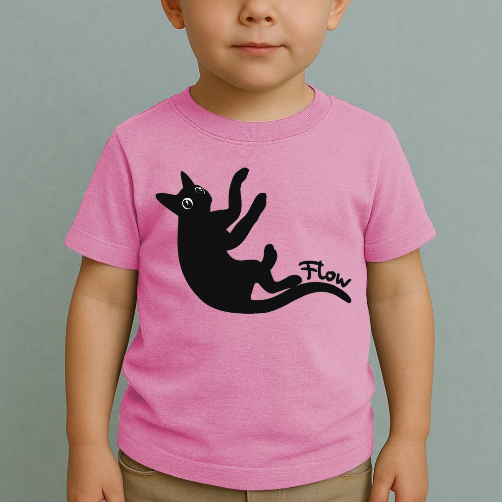 Flow Black Cat Toddler T-Shirt
