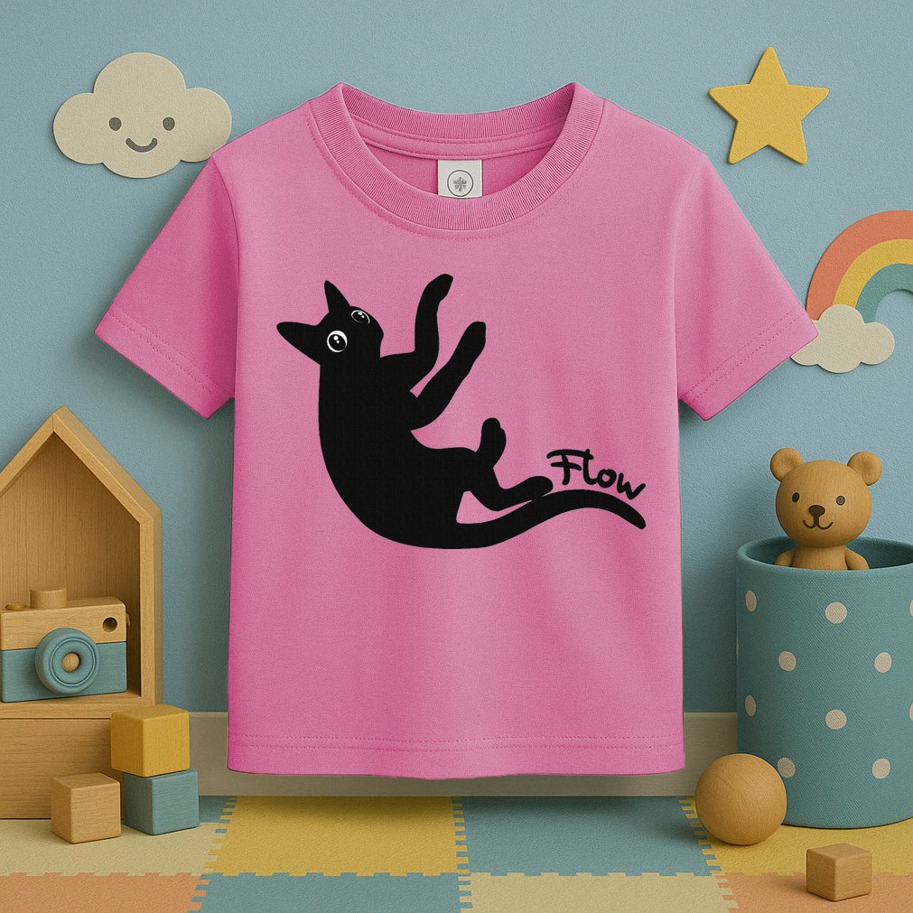 Flow Black Cat Toddler T-Shirt