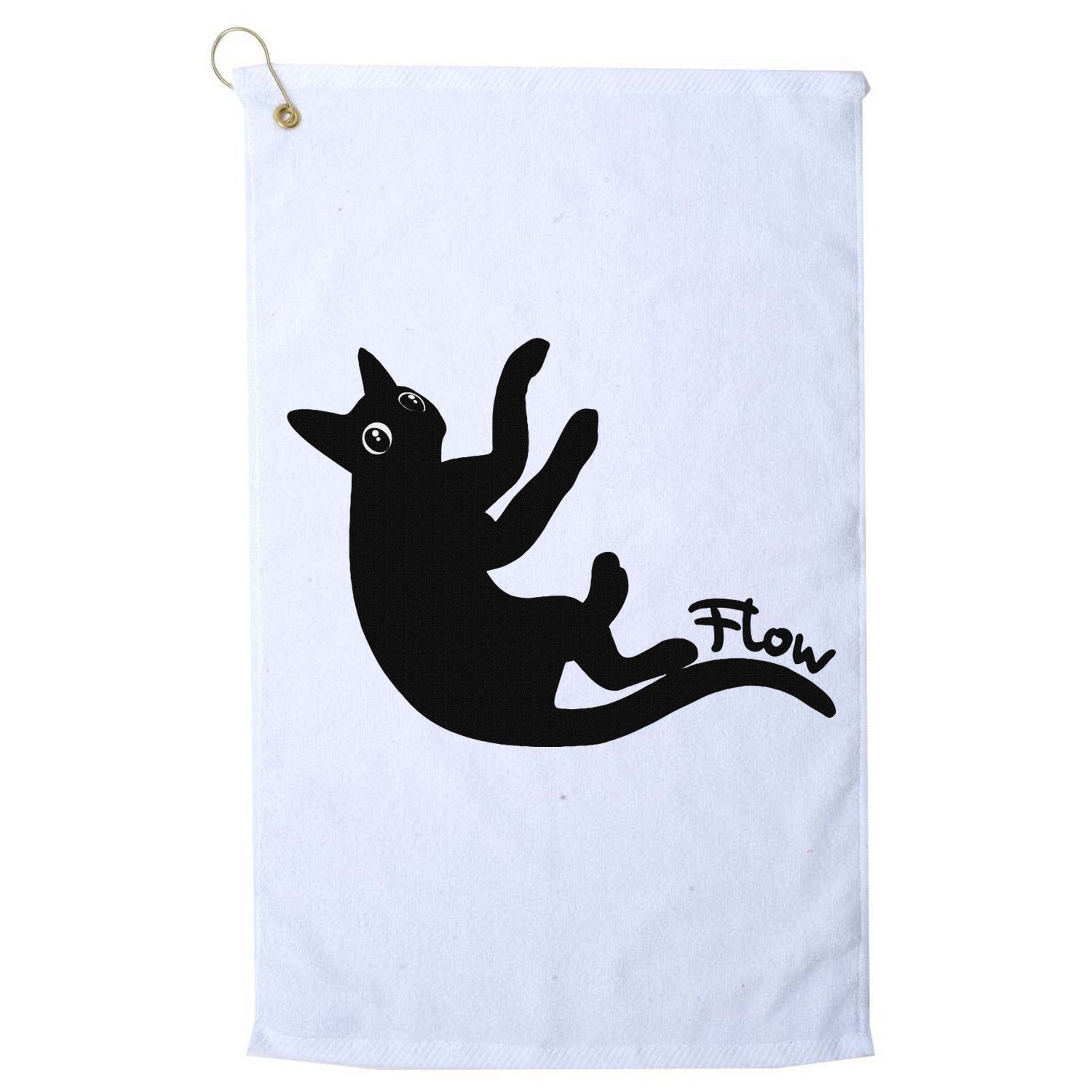 Flow Black Cat Golf Towel