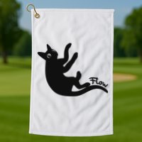 Flow Black Cat Golf Towel