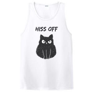 Funny Black Cat Hiss Off Meow Cat Moody People Sassy Person PosiCharge Competitor Tank