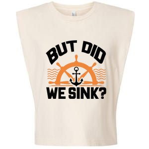 Funny Boat Captain Gift For Boater Men Women Cool Boating Garment-Dyed Women's Muscle Tee