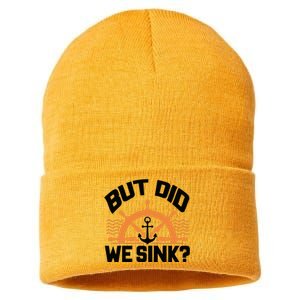 Funny Boat Captain Gift For Boater Men Women Cool Boating Sustainable Knit Beanie