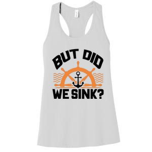 Funny Boat Captain Gift For Boater Men Women Cool Boating Women's Racerback Tank