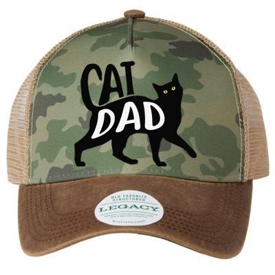 Funny Best Cat Dad Fathers Day Kitty Lover Daddy Papa Christmas Legacy Tie Dye Trucker Hat