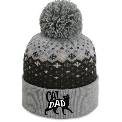 Funny Best Cat Dad Fathers Day Kitty Lover Daddy Papa Christmas The Baniff Cuffed Pom Beanie