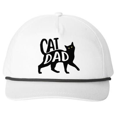 Funny Best Cat Dad Fathers Day Kitty Lover Daddy Papa Christmas Snapback Five-Panel Rope Hat