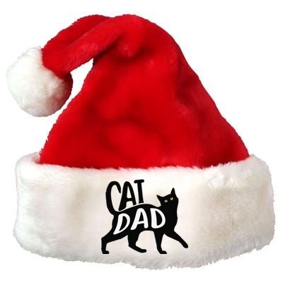 Funny Best Cat Dad Fathers Day Kitty Lover Daddy Papa Christmas Premium Christmas Santa Hat