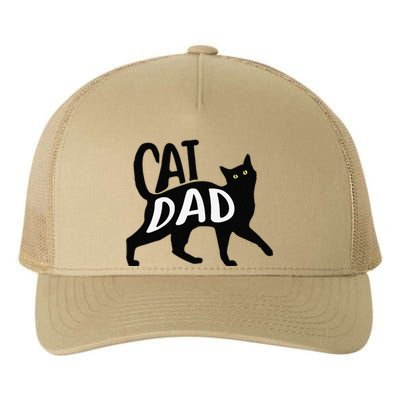 Funny Best Cat Dad Fathers Day Kitty Lover Daddy Papa Christmas Yupoong Adult 5-Panel Trucker Hat