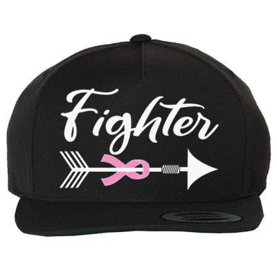 Funny Breast Cancer Fighter Pink Ribbon Wool Snapback Cap