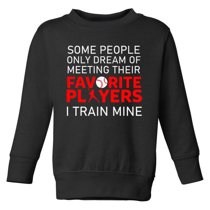 Funny Baseball Coach Trainer Bat And Ball Sports Lover Quote Toddler Sweatshirt