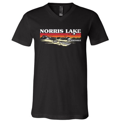 Fishing Boating Camping Lake Vacation Norris Lake V-Neck T-Shirt